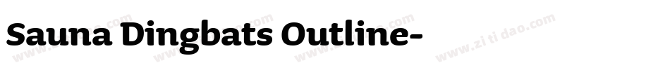 Sauna Dingbats Outline字体转换